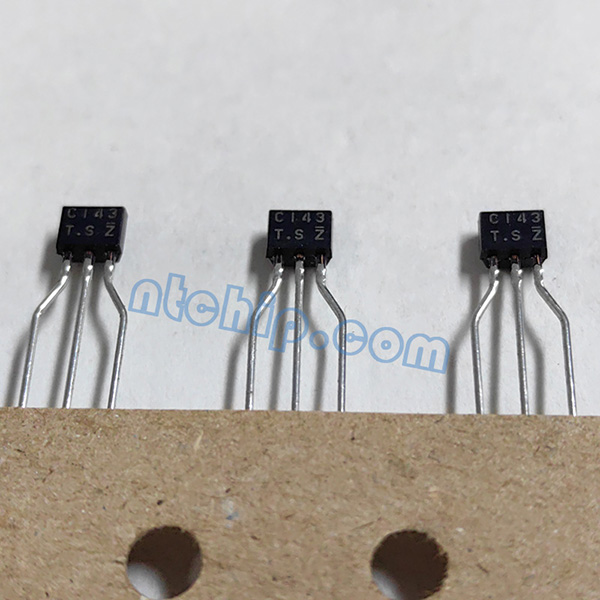 DTC143TS has laser characters on the back and three pins